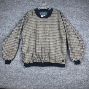 Descente XL Vintage 90s Plaid Grid Pullover Windbreaker Jacket Frontier